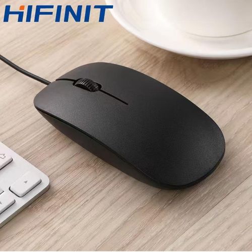 dansie-computers-hifinit-ultra-thin-wired-mouse-top-view Hifinit Ultra-thin Portable Wired Mouse - Silent Click - Image 1
