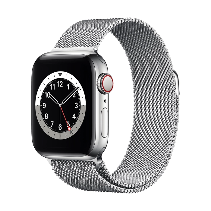 dansie-computers-apple-watch-series-6-stainless-steel-hero2 Apple Watch Series 6 (40mm) - Silver Stainless Steel with Milanese Loop - Image 2