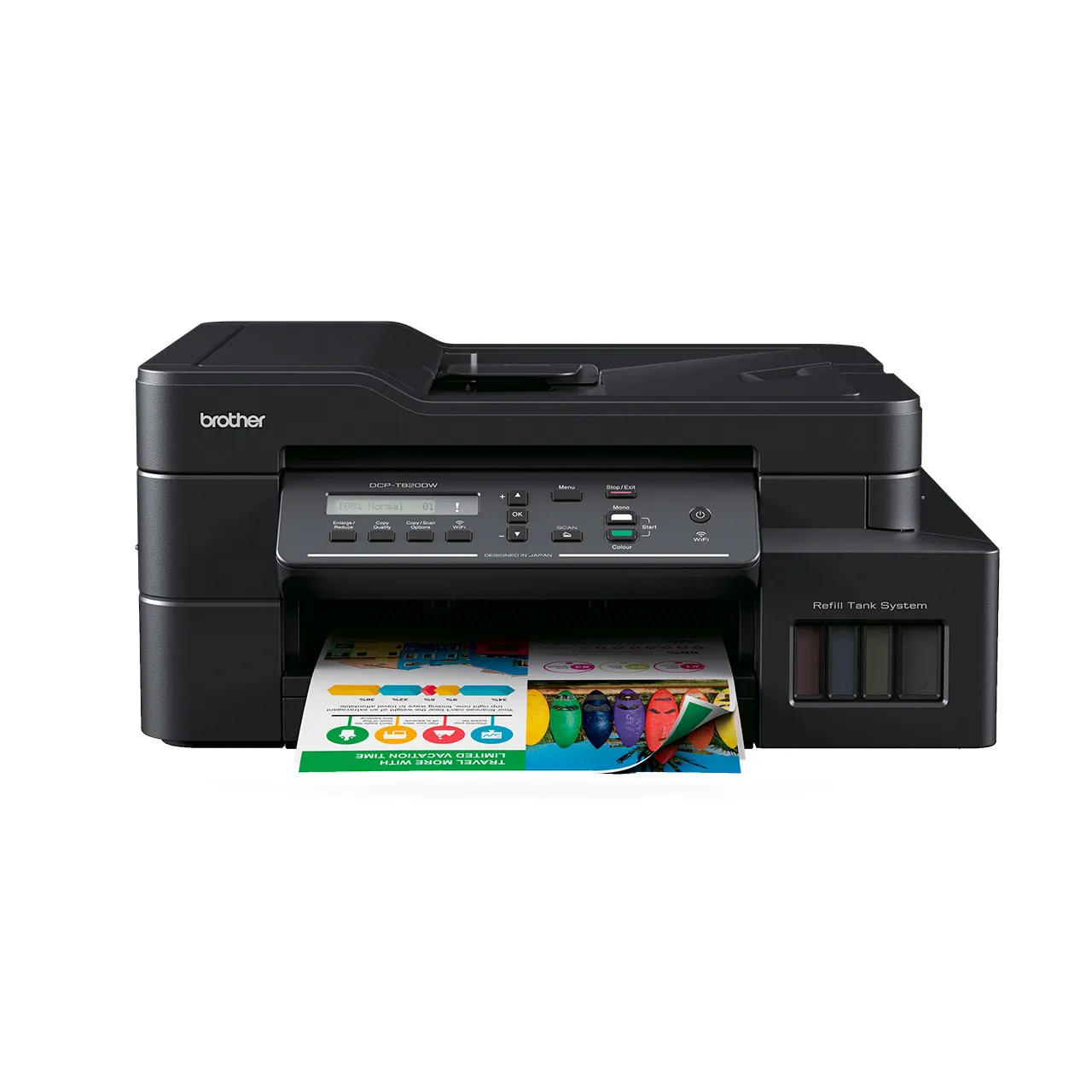 dansie-computers-brother-dcp-t820dw-hero Brother DCP-T820DW Wireless Ink Tank Printer with ADF - Image 1