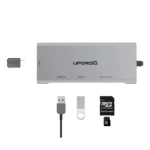 Upgrow 5‑in‑1 USB‑C Hub Multiport Adapter – Gray