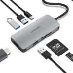 Upgrow 7 in1 USB‑C Hub Multiport Adapter – Gray