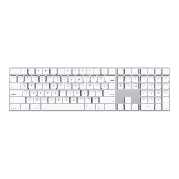 dansie‑computers‑apple‑magic‑keyboard‑numeric‑keypad‑white Apple Magic Keyboard with Numeric Keypad – White - Image 1